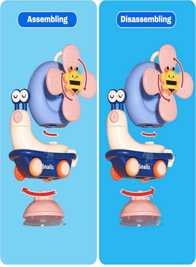 Storio 5-in-1 Suction Spinster Windmill Toy - Blue | Interactive Baby Toy for Bath & Play | Sensory Suction Cups Toy for Toddlers | Early Skill Development - Image 5